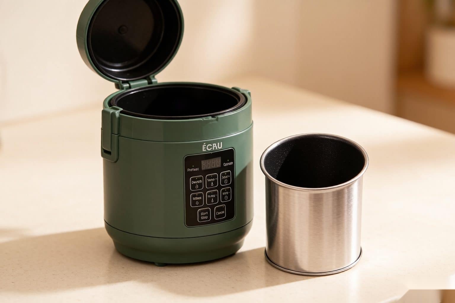 ÉCRU 2-in-1 decarboxylator with its canister and lid removed