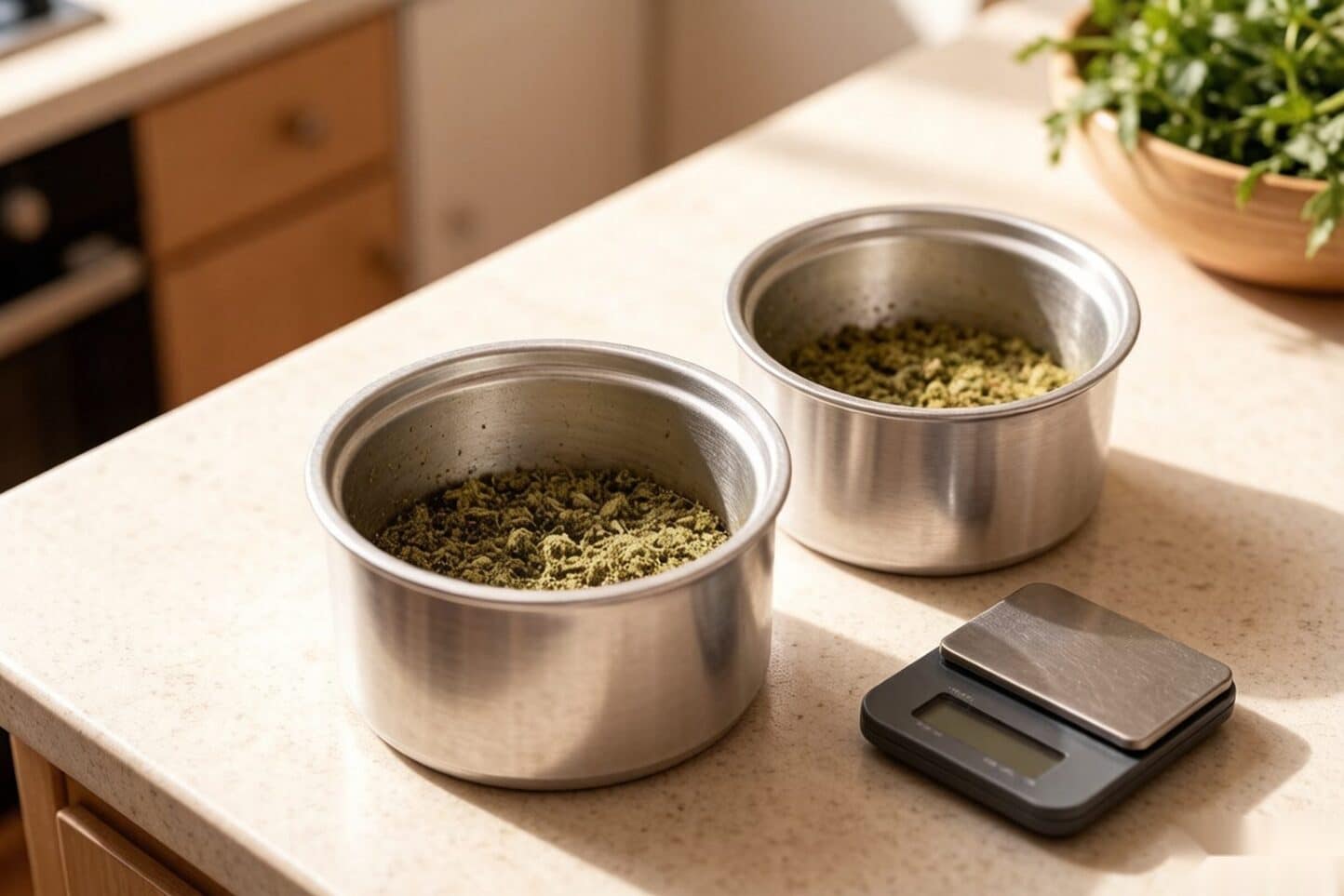 Two decarboxylator canisters side by side showing different capacities